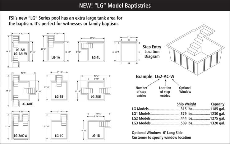 LG-Model Baptistries | Texas Clear Water Systems